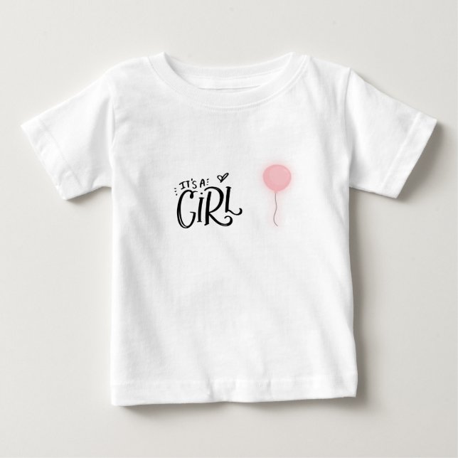Det är en flicka med Rosa Balloon T-shirt (Framsida)