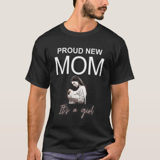 Det är en flicka. Nyfödd bebis Dotter. Cont T Shirt