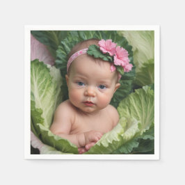 Det är en flicka pappersservett