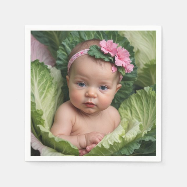 Det är en flicka pappersservett (Framsidan)