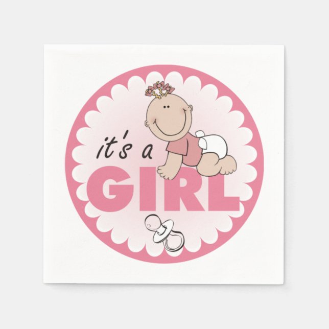 Det är en flicka pappersservett (Framsidan)