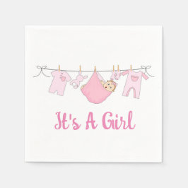 Det är en flicka pappersservett