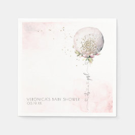 Det är en flicka | Personlig för ballongbabyskor Pappersservett