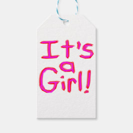 Det är en flicka! presentetikett