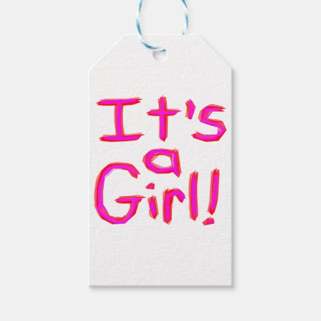 Det är en flicka! presentetikett (Framsidan)