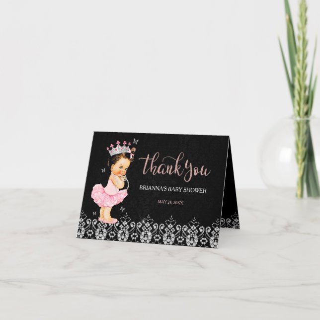 Det är en flicka Princess Baby Shower Tack (Framsida)