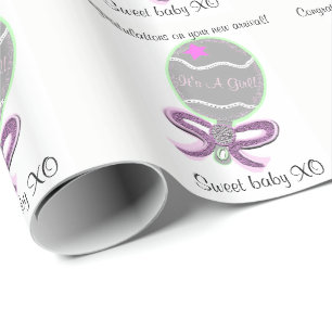 Det är en flicka Rosa Baby Rattle Presentpapper