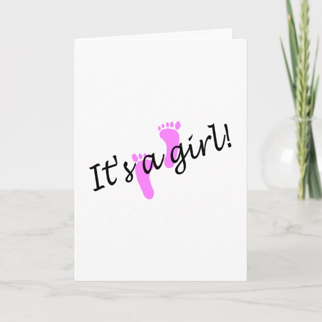 Det är en flicka (Rosa Feet) Meddelande (Framsida)