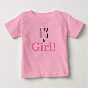 Det är en flicka! Rosa för att visa Gender T Shirt