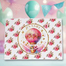 Det är en flicka | Rosa Luftballong Baby Shower