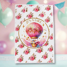Det är en flicka | Rosa Luftballong Baby Shower
