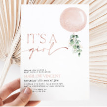 Det är en flicka Rosa ros Guld-babyskor