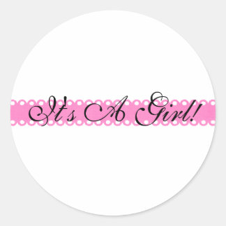 "Det är en flicka".. Runt Klistermärke