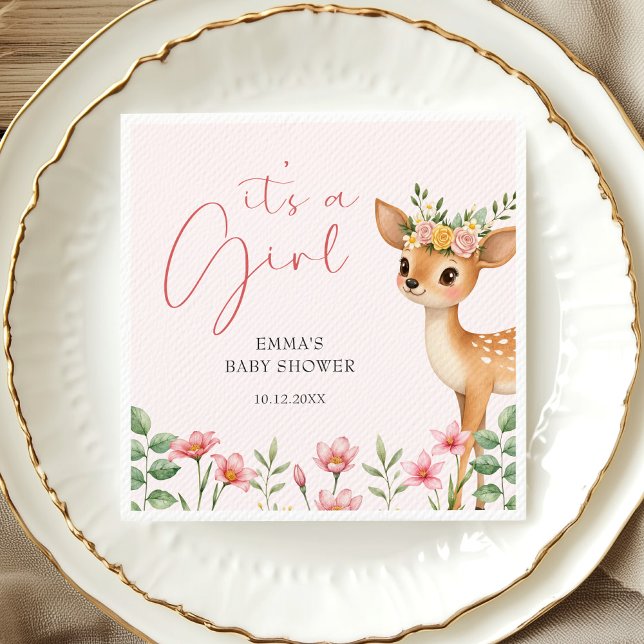 Det är en Flicka Shower för Hjort av jackläck Pappersservett (Skapare uppladdad)