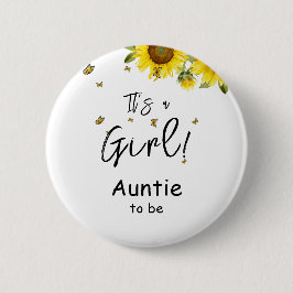 Det är en flicka! Solblommor & Butterflies Auntie Knapp