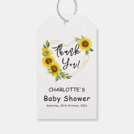 Det är en flicka! Solblommor Ram Baby Shower Presentetikett