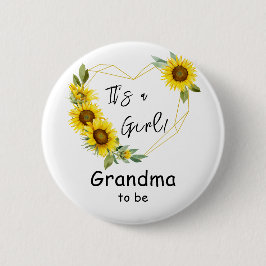 Det är en flicka! Solros Ram Grandma to be Knapp