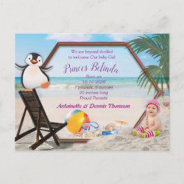 Det är en flicka - Sommar jul Baby Vykort