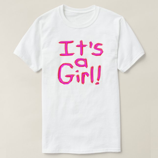Det är en flicka! t shirt (Design framsida)