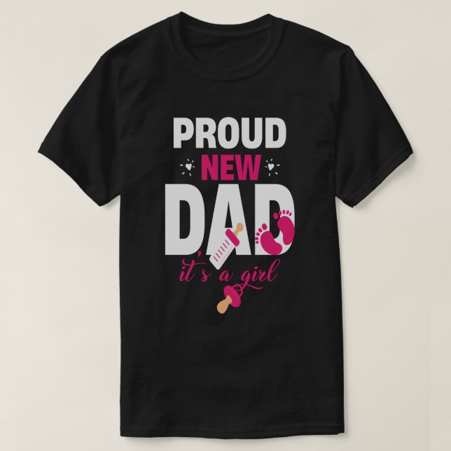 Det är en flicka. t shirt (Design framsida)