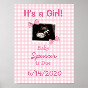 Det är en flicka, Ultrasound Baby-annons Poster
