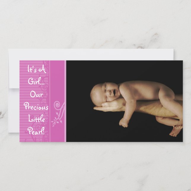 Det är en flicka.. Vår ädla lilla pärla Meddelande (Framsida)