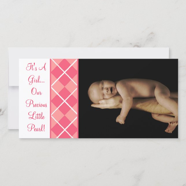 Det är en flicka.. Vår ädla lilla pärla Meddelande (Framsida)