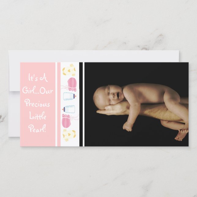 Det är en flicka.. Vår ädla lilla pärla Meddelande (Framsida)