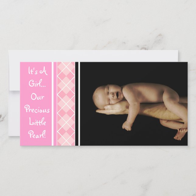 Det är en flicka.. Vår ädla lilla pärla Meddelande (Framsida)