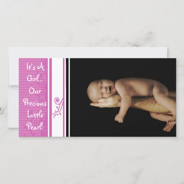 Det är en flicka.. Vår ädla lilla pärla Meddelande (Framsida)