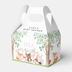 Det är en flicka Woodland Baby Shower Presentaskar