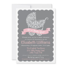 Det är en flickababy showerinbjudan