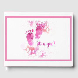 Det är en flickbabydusch gästböcker