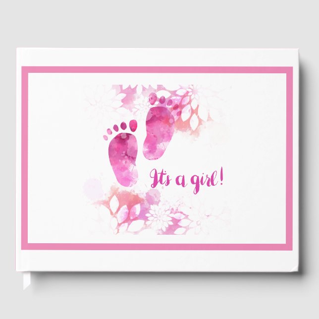 Det är en flickbabydusch gästböcker (Framsida)