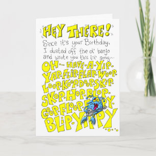 Det är en födelsedag Sång Sak Kort