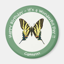 Det är en Födelsedagsfest för Skrussvanselfjäril. Magnet