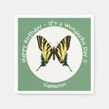 Det är en Födelsedagsfest för Skrussvanselfjäril.