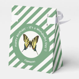 Det är en Födelsedagsfest för Skrussvanselfjäril. Presentaskar