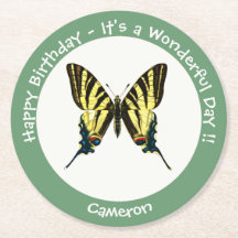 Det är en Födelsedagsfest för Skrussvanselfjäril.