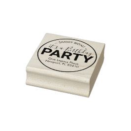 Det är en Födelsedagsfest Returadress Stämpel