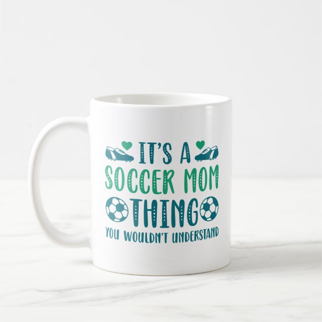 Det är en fotbollsspelare Mamma Sak Kaffemugg (Vänster)