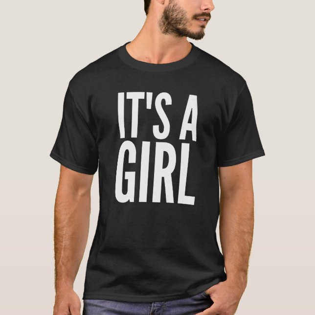 Det är en Gender för Rosa Baby Shower Adoption T Shirt (Framsida)
