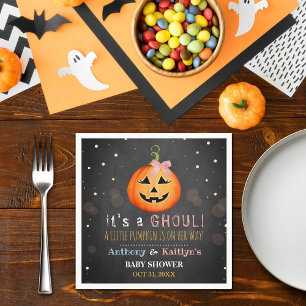 Det är en Ghoul! Little Pumpkin Halloween Baby Sho Pappersservett
