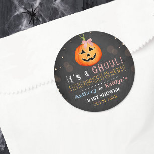 Det är en Ghoul! Little Pumpkin Halloween Baby Sho Runt Klistermärke