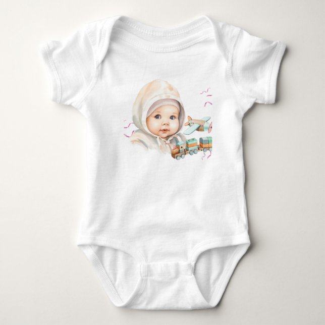 Det är en Girl Baby Ansikte Rosa Baby T Shirt (Framsida)