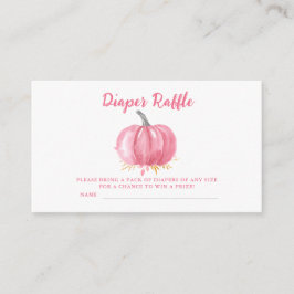 Det är en Girl Roligt Rosa Pumpkin Diaper Raffle B Tilläggskort