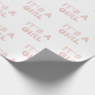 Det är en Girl Rosa Baby Presentpapper