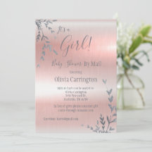 Det är en GIRL-Rosa, metallisk babyskor efter brev