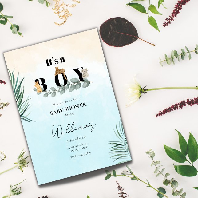 Det är en gosse safari-babydusch. inbjudningar (Skapare uppladdad)