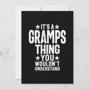 Det är en Gramps Sak Farfar Gift Tack Kort